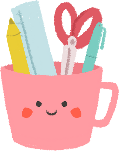 Cute Stationary Illustration