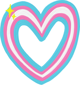 Cute Painterly Pride Transgender Heart